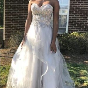 Silver Prom Dress